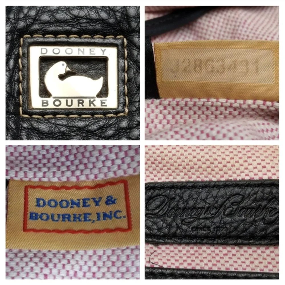 Dooney & Bourke Satchel Crossbody Pebbled Leather Double Pocket Zip Top Slouchy